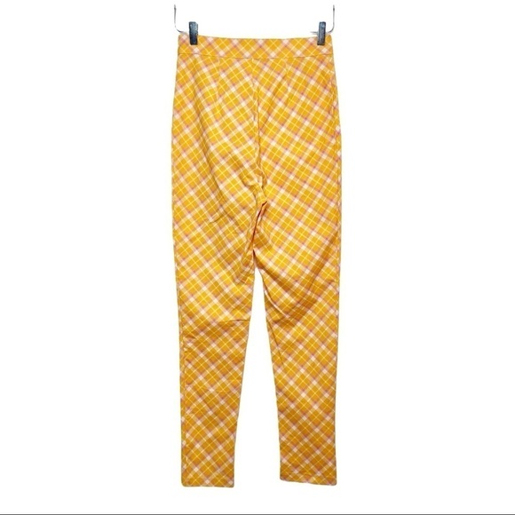 NEW Urban Outfitters Ingrid Super High Rise Pin Up 90s Plaid Skinny Pants Sz 4 - Picture 8 of 13